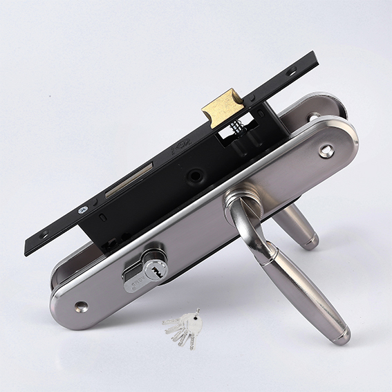 129 Black Coating Lockbody With Handle Cylinder Key Lock